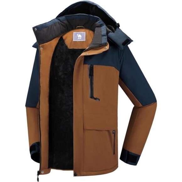 CAMEL CROWN Men's Winter Ski Jacket Mountain Snow Coats Waterproof